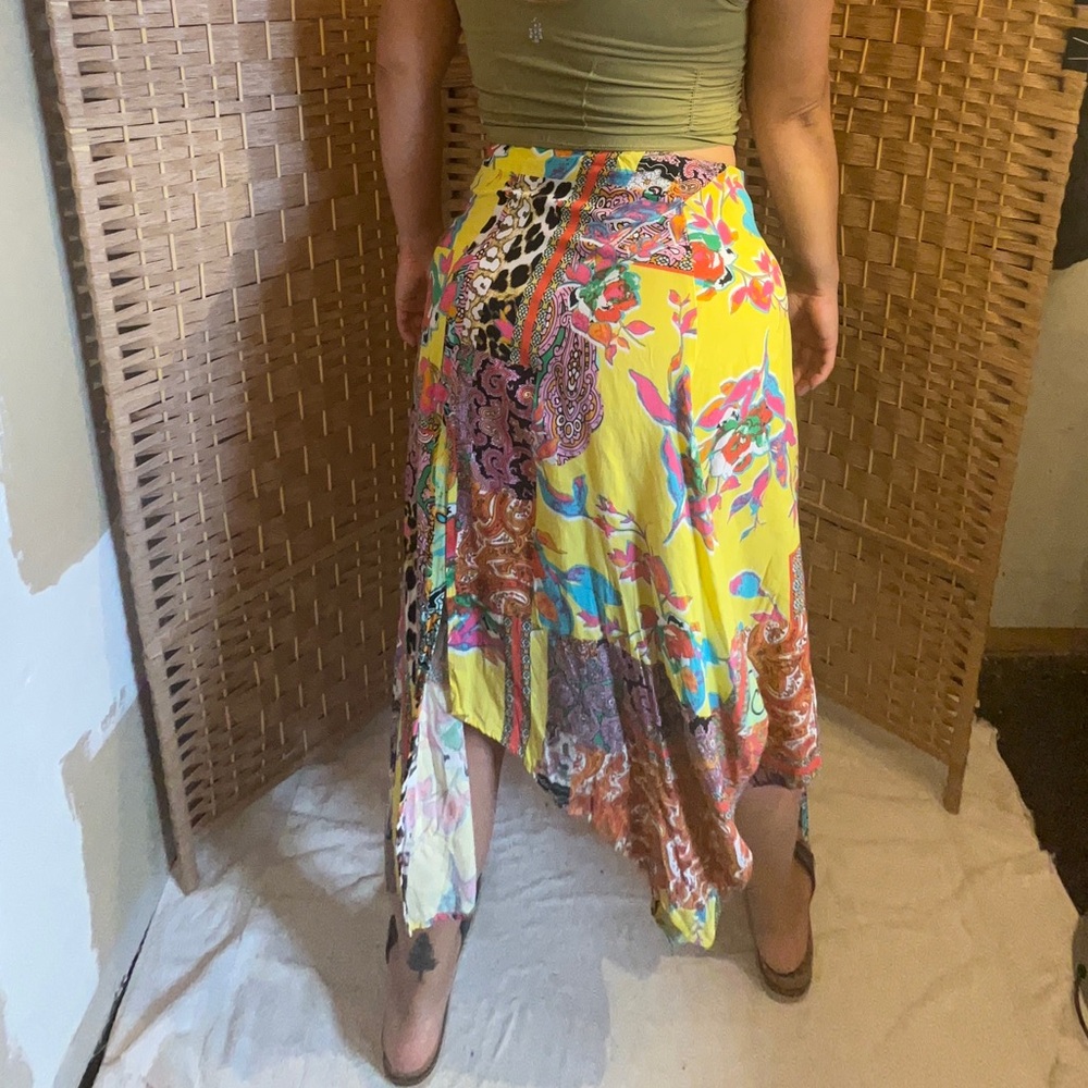 Melissa Paige Patchwork Midi Skirt - Picture 4 of 15